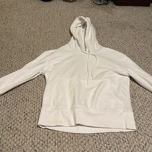 mossimo small white crop top hoodie